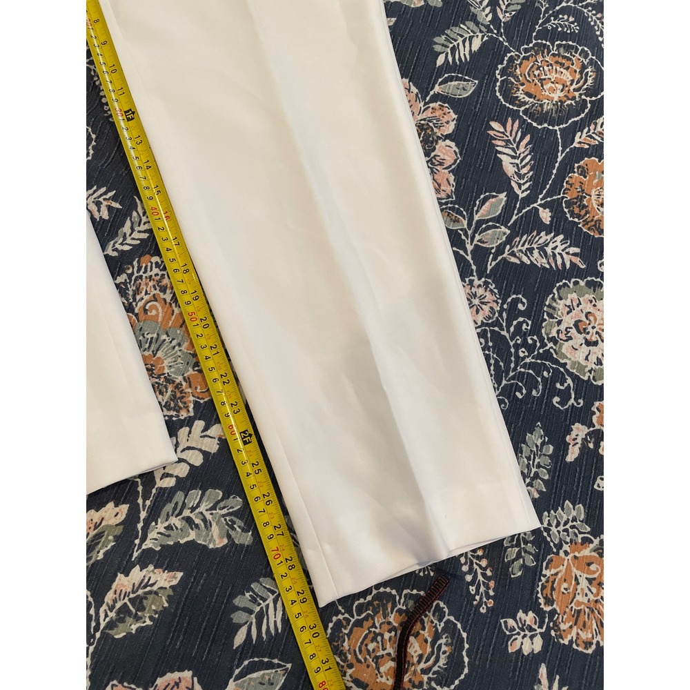 Evan-Picone Dress Pants Womens 14 White Straight Leg Flat Front Black Label Chic - Picture 16 of 16